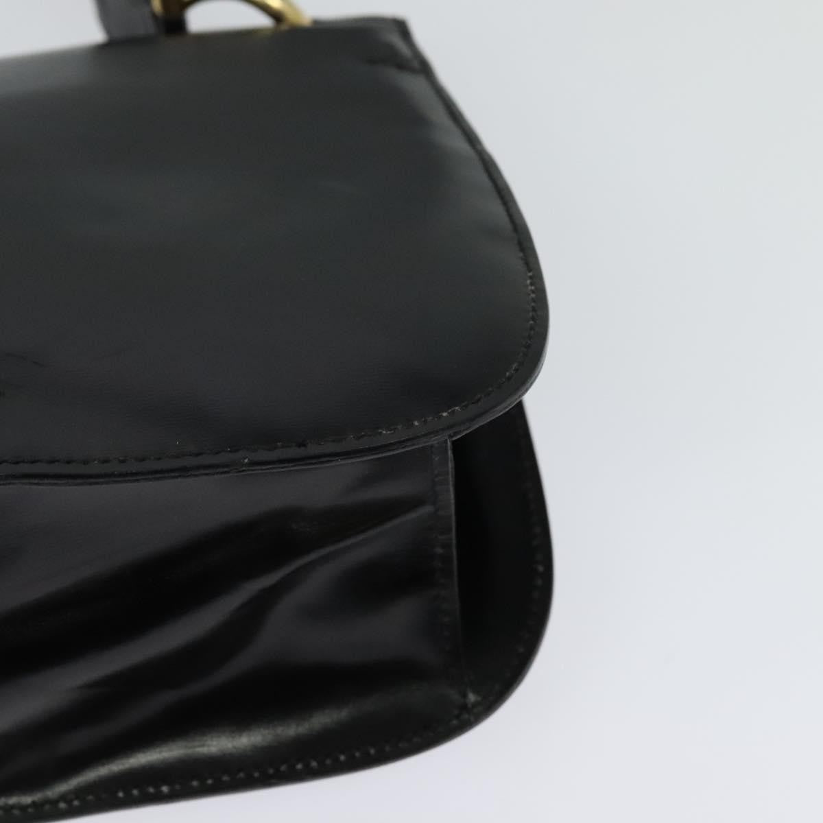 Celine Flap Shoulder Bag Leather, BLACK, LEATHER, Shoulder bag