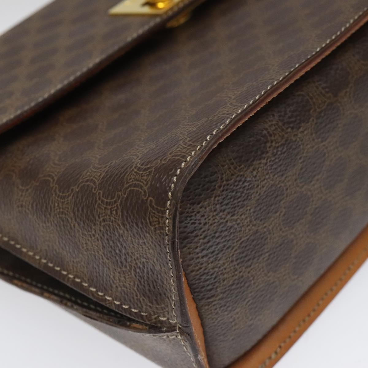 Celine Triomphe vintage handbag Macadam canvas, BROWN, CANVAS, Handbag