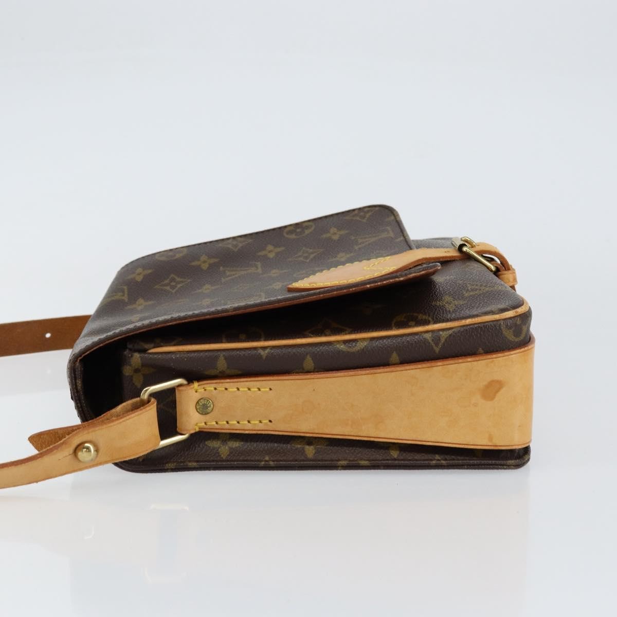 Louis Vuitton Cartouchiere Handbag Monogram Canvas, BROWN, CANVAS, Shoulder bag