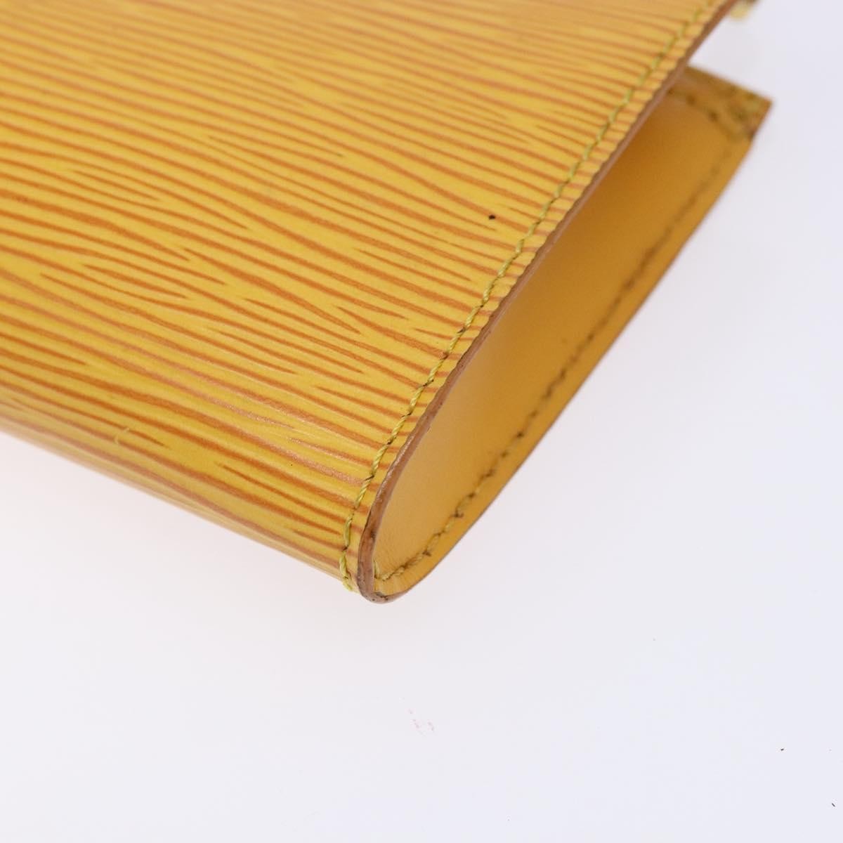 Louis Vuitton Pochette Accessoires Epi Leather, YELLOW, LEATHER, Clutche & pouche