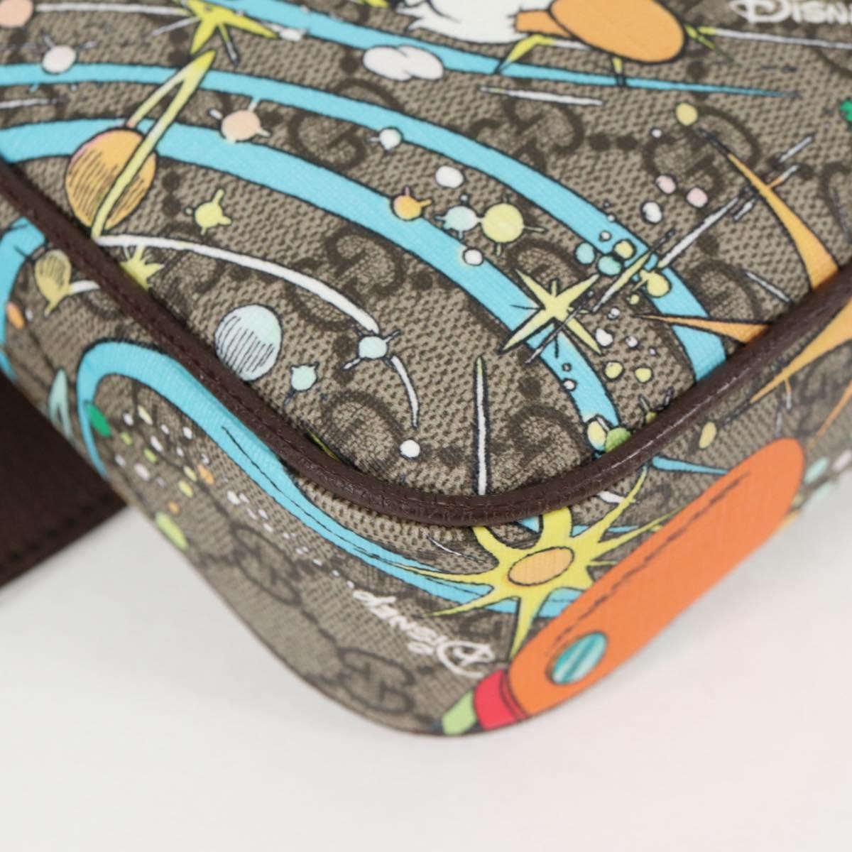 Gucci Disney Donald Duck Belt Bag Printed GG Coated Canvas, BEIGE, PVC, Shoulder bag