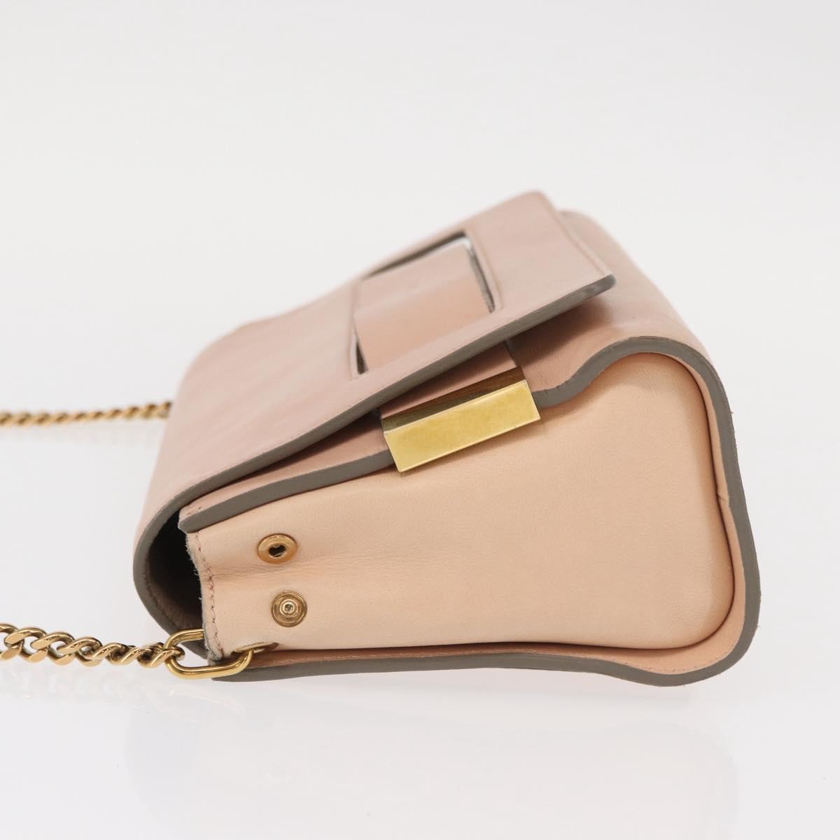 Chloe Elle Chain Clutch Leather, PINK, LEATHER, Shoulder bag