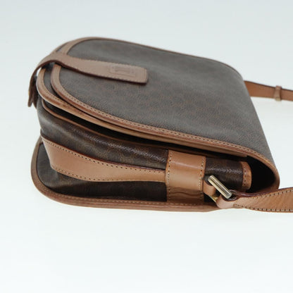 Celine Macadam Shoulder Bag PVC Leather, BROWN, CANVAS, Shoulder bag