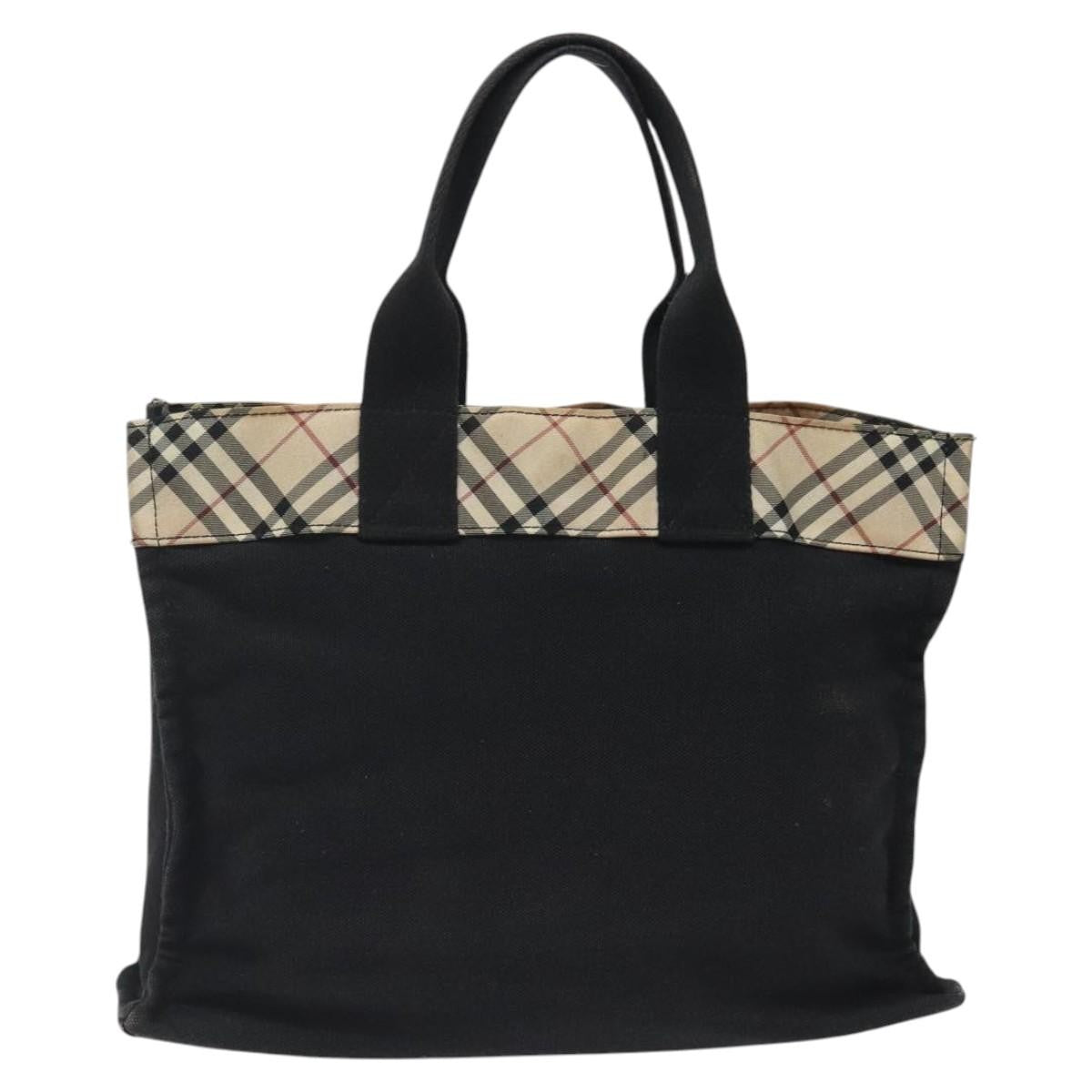 Burberry Nova Check Tote canvas check pattern, BLACK, CANVAS, Tote bag