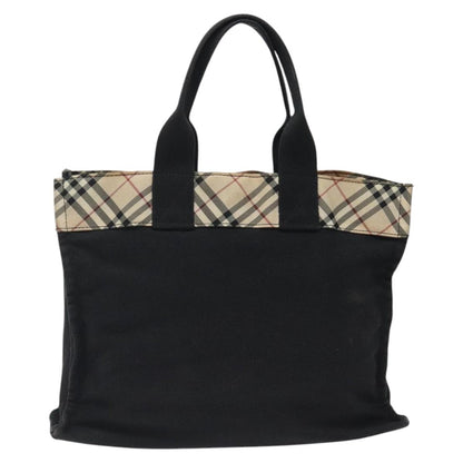 Burberry Nova Check Tote canvas check pattern, BLACK, CANVAS, Tote bag