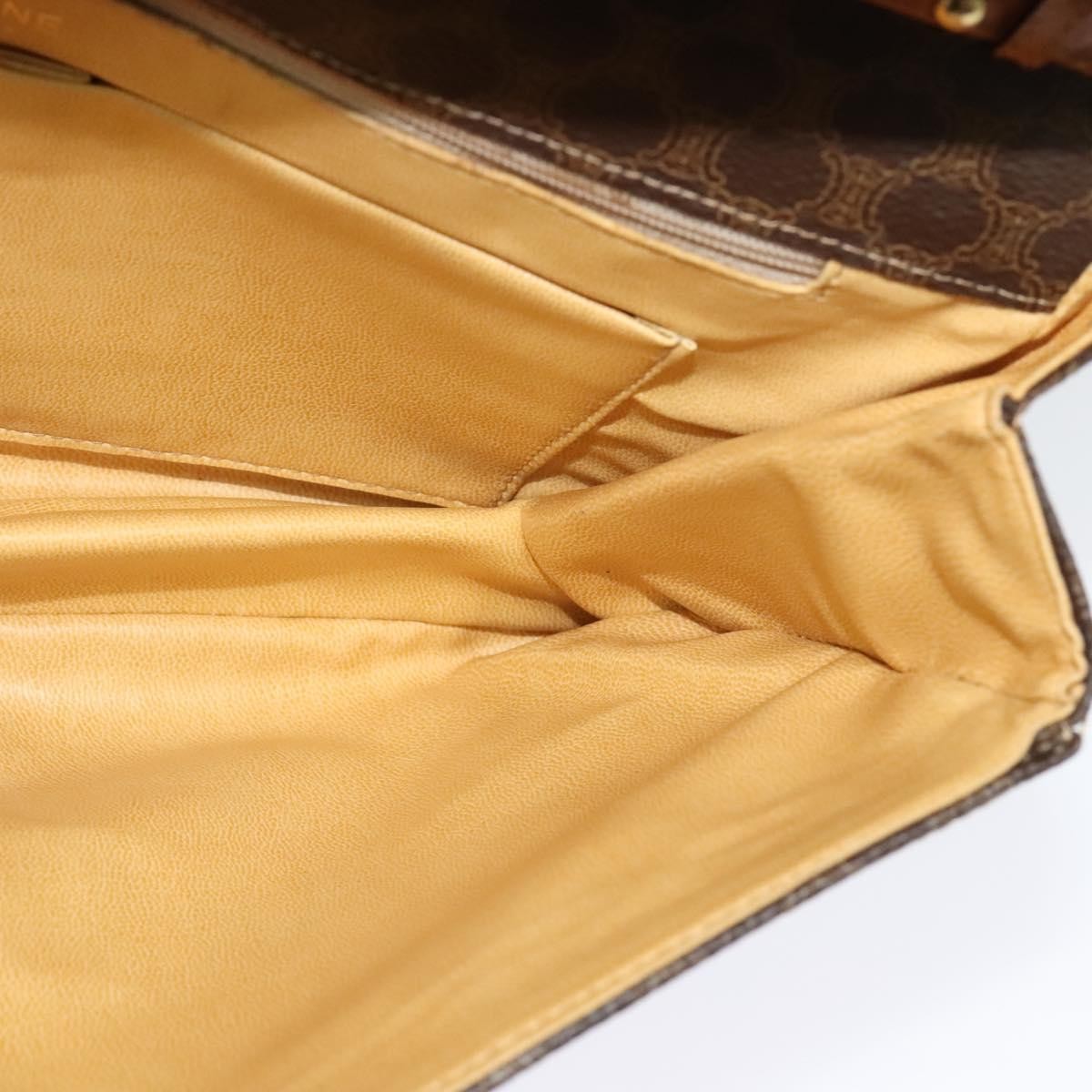 Celine Macadam Shoulder Bag PVC Leather, BROWN, CANVAS, Shoulder bag