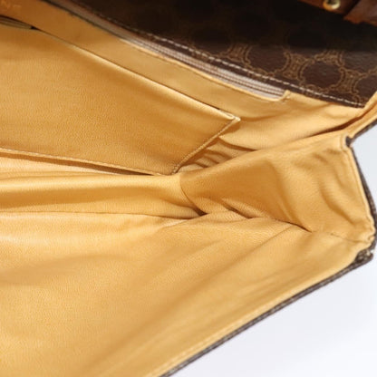 Celine Macadam Shoulder Bag PVC Leather, BROWN, CANVAS, Shoulder bag