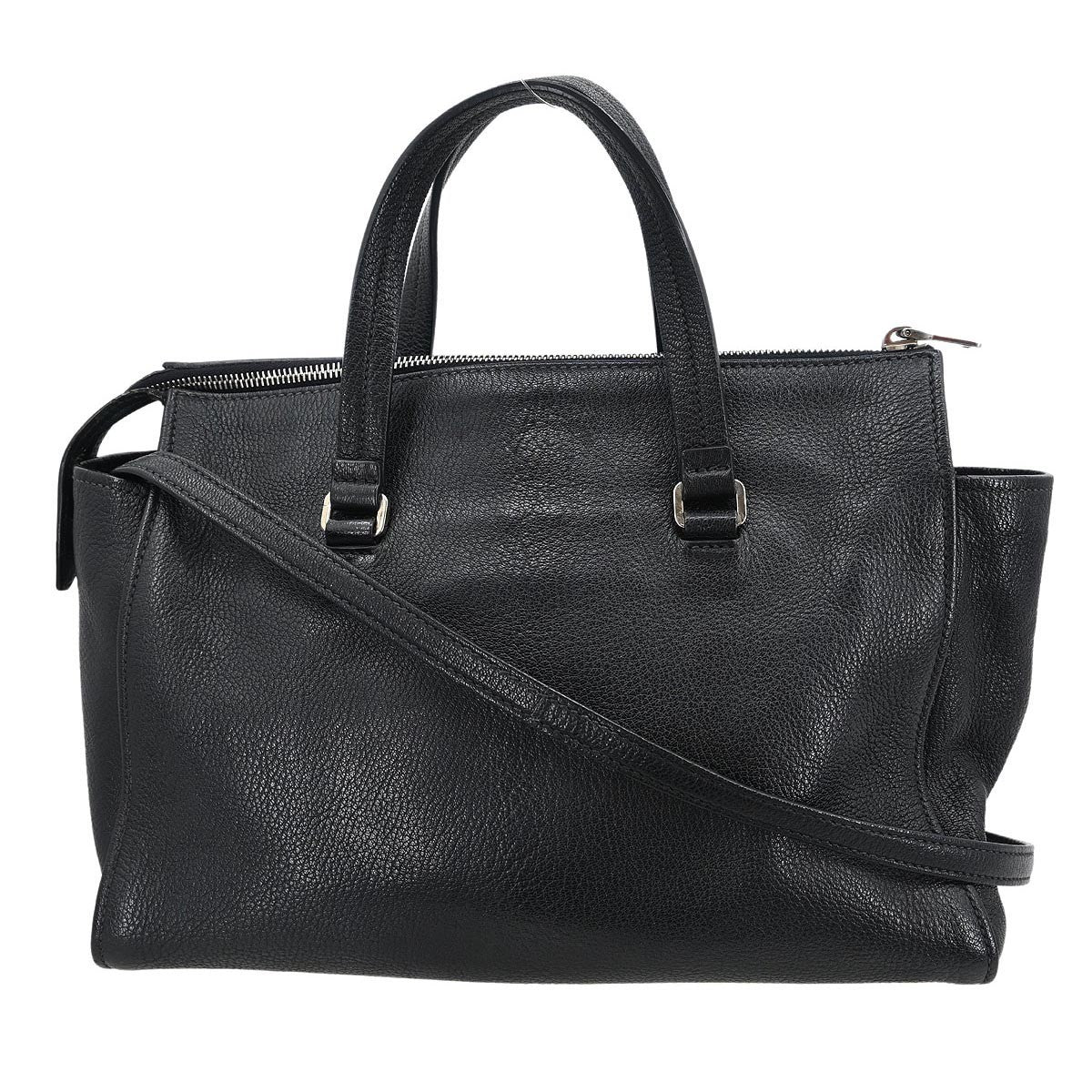 Miu Miu Tote bag Nylon, BLACK, LEATHER, Handbag
