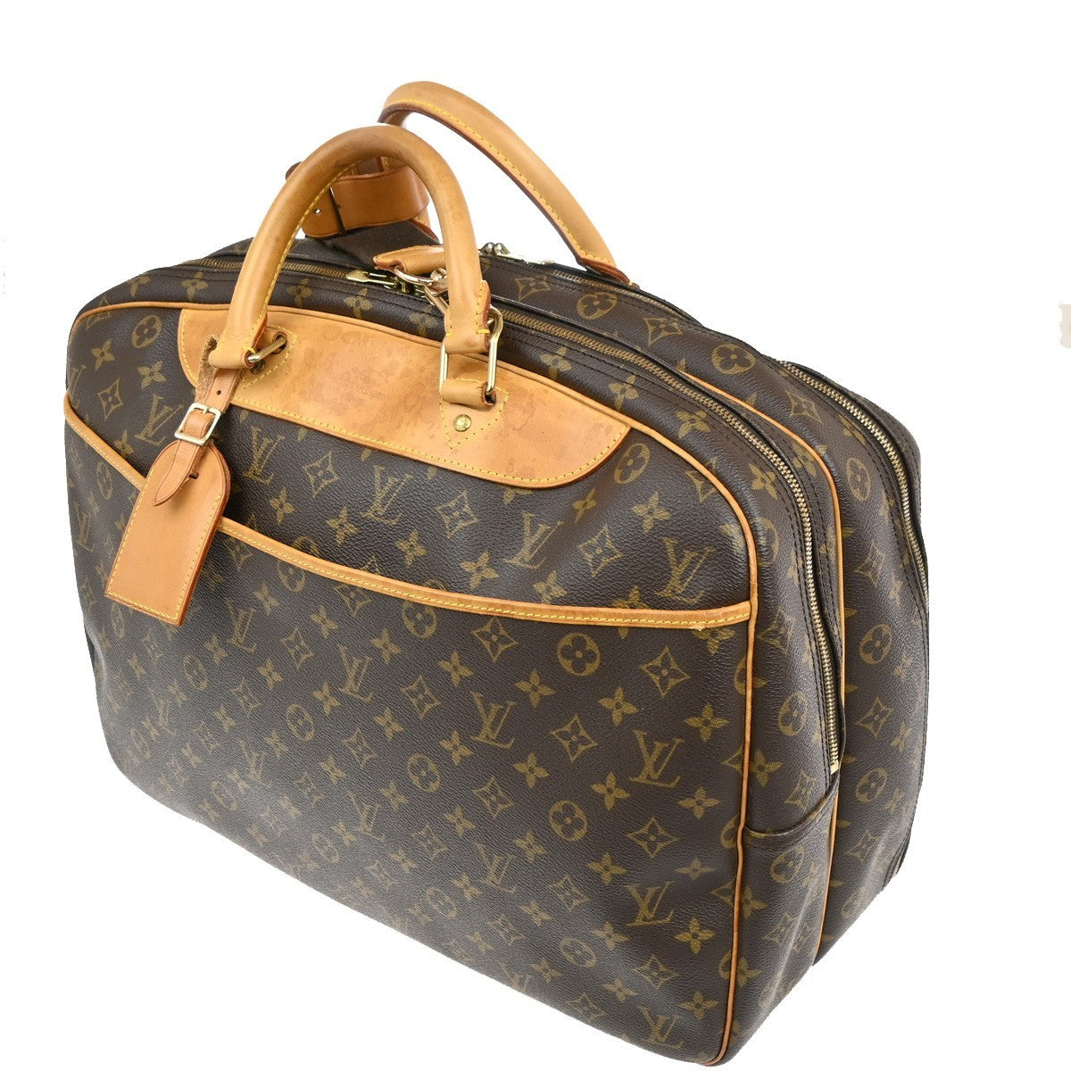 Louis Vuitton Alize Bag Monogram Canvas, BROWN, CANVAS, Travel bag