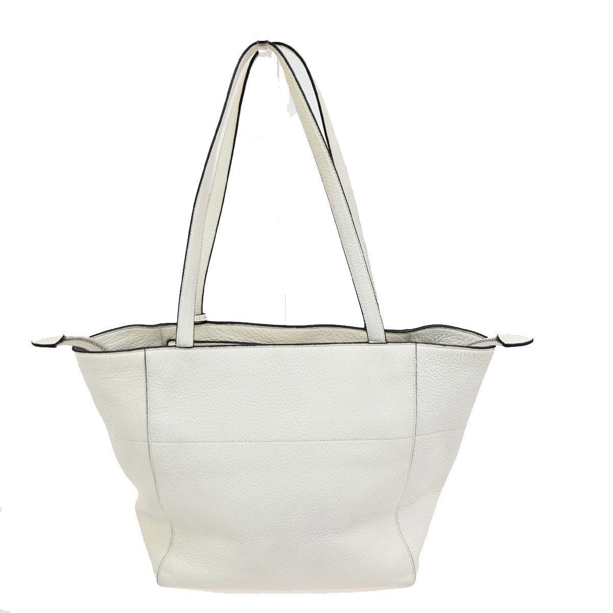 Prada Vintage Tote Leather, WHITE, LEATHER, Tote bag