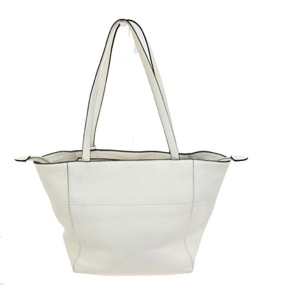 Prada Vintage Tote Leather, WHITE, LEATHER, Tote bag