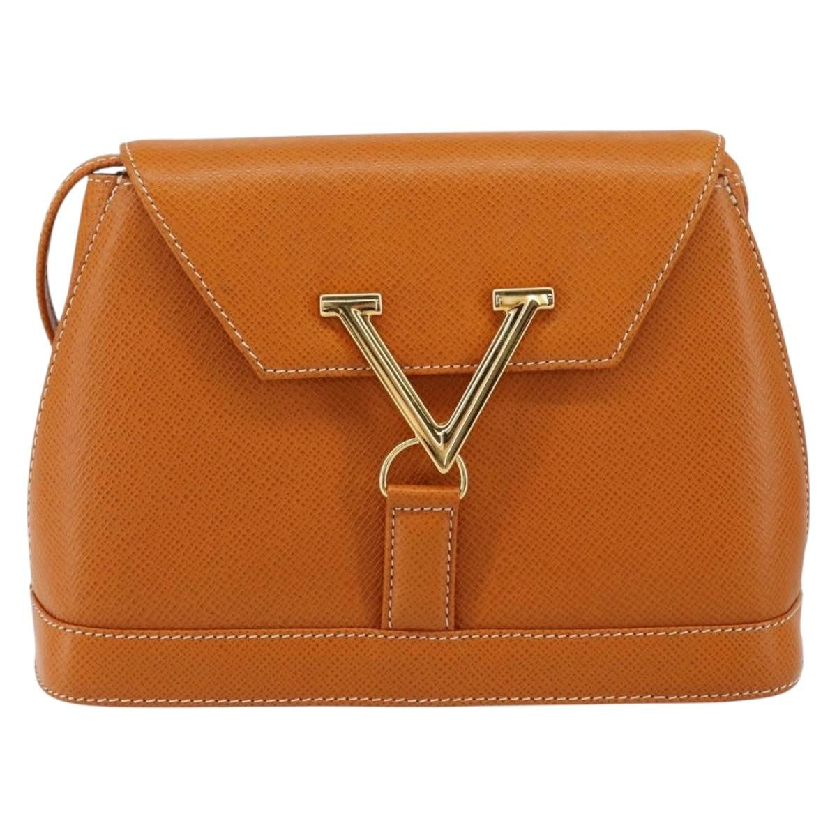 Valentino Garavani Vintage shoulder bag Leather, BROWN, LEATHER, Shoulder bag