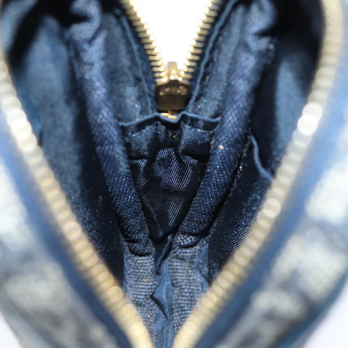 Christian Dior Vintage Trotter Pouch Canvas, NAVY, CANVAS, Clutche & pouche