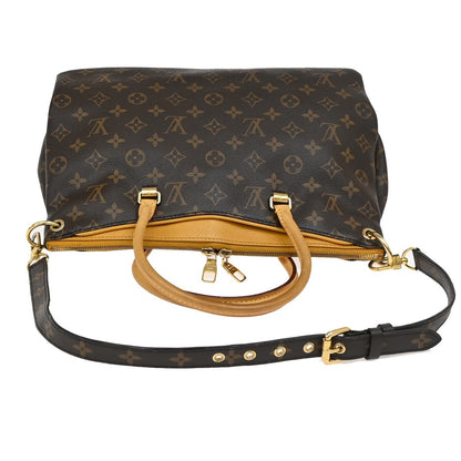 Louis Vuitton Pallas Tote Monogram Canvas with Leather, BROWN, CANVAS, Tote bag