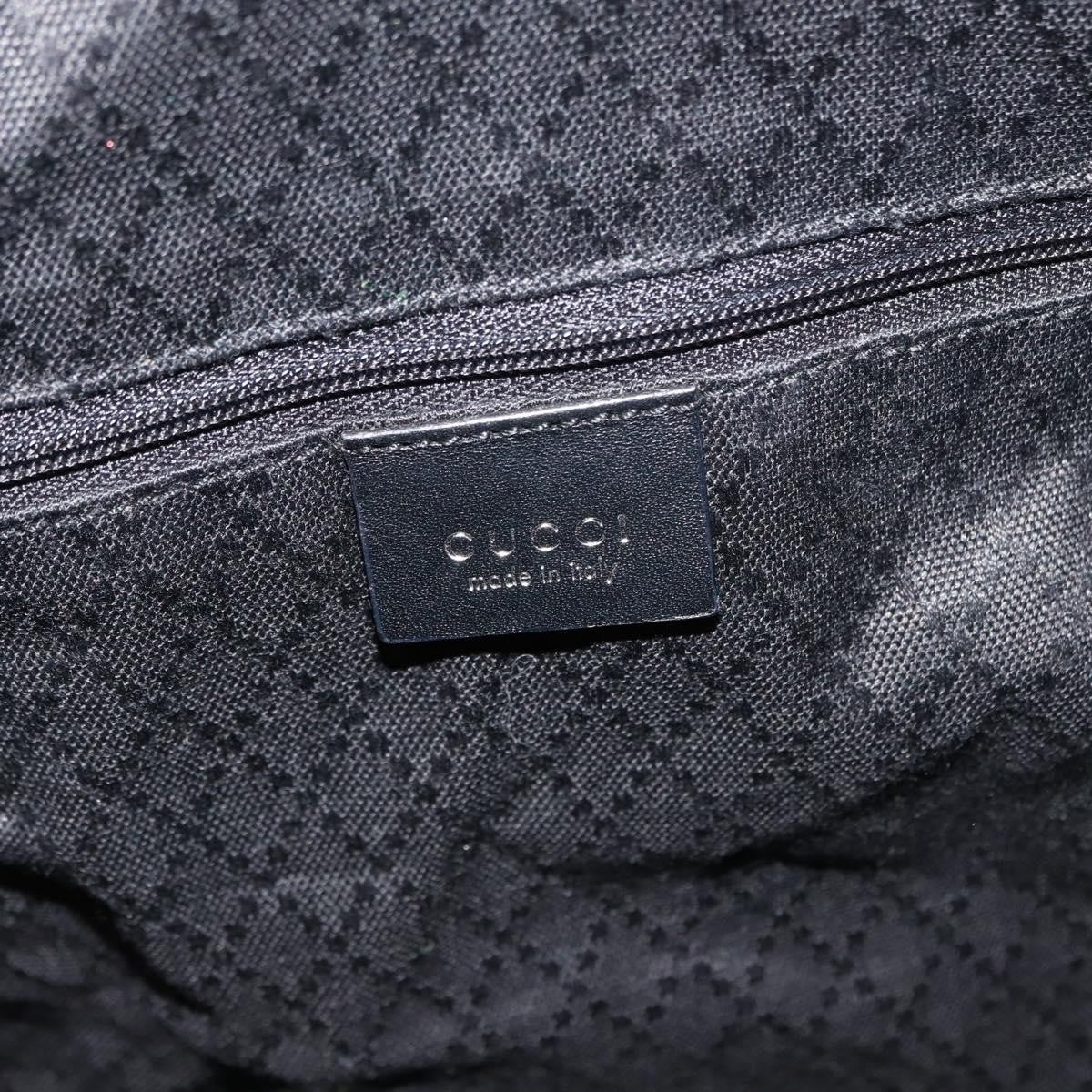 Gucci Vintage Bamboo Handle Open Hobo Nylon, BLACK, NYLON, Tote bag