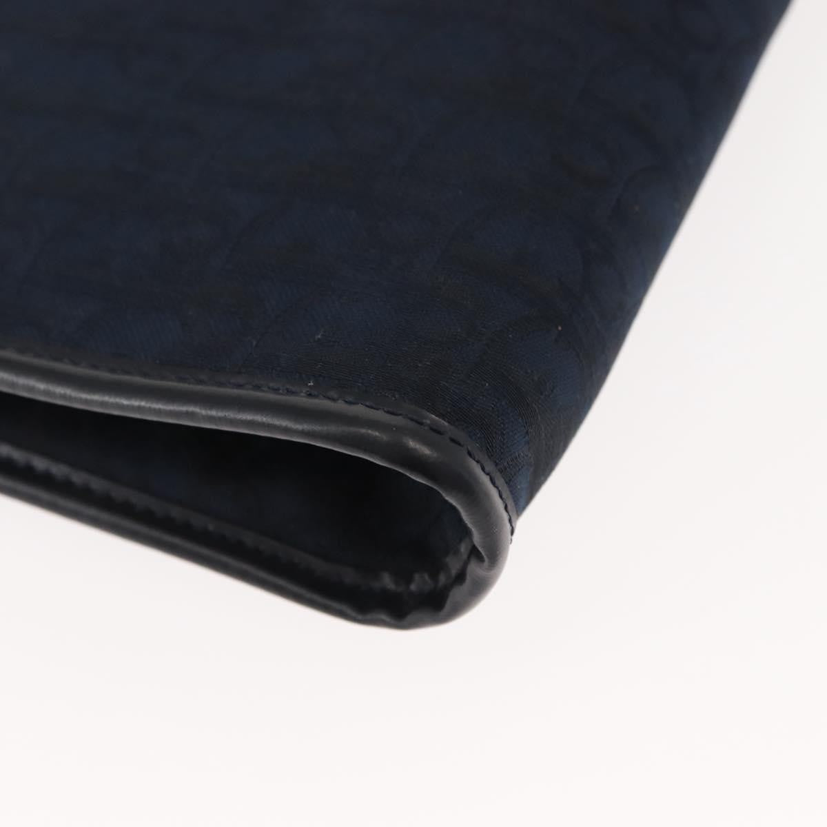 Christian Dior Vintage Trotter Pouch Canvas, NAVY, CANVAS, Clutche & pouche