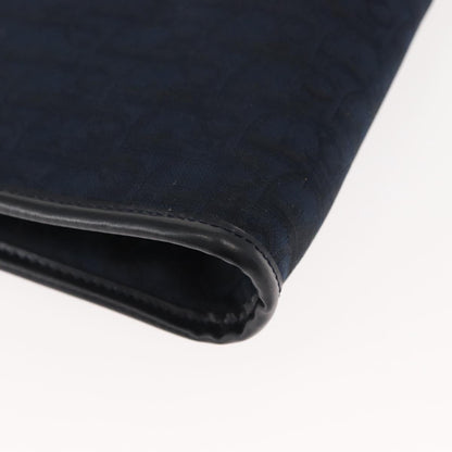Christian Dior Vintage Trotter Pouch Canvas, NAVY, CANVAS, Clutche & pouche