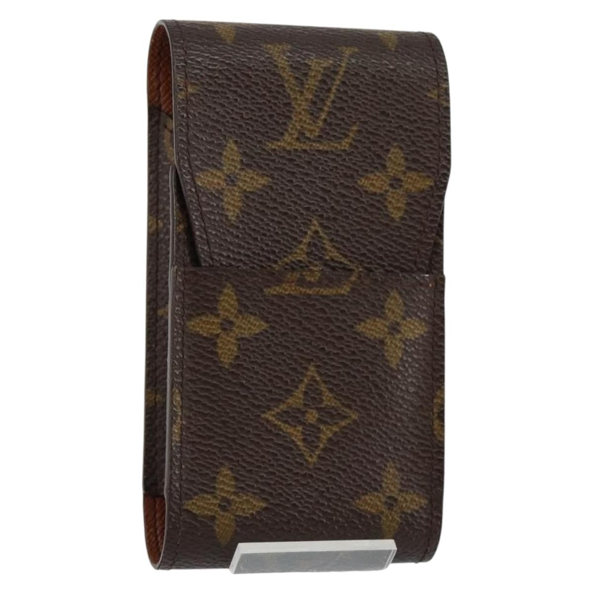 Louis Vuitton Etui Cigarette Case Monogram canvas, BROWN, CANVAS, Toiletry Case