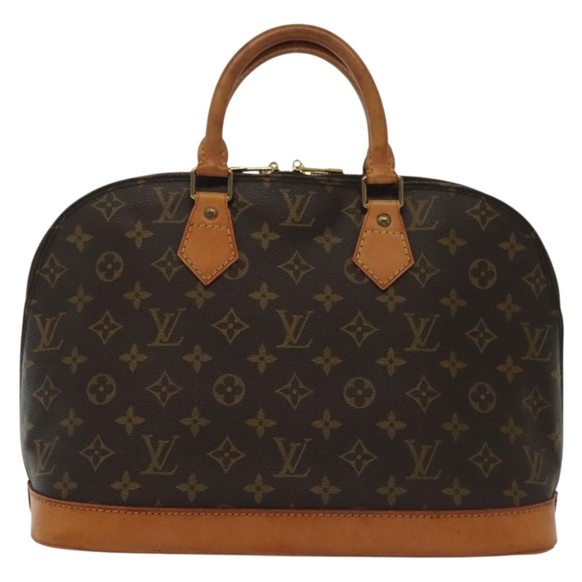 Louis Vuitton Alma Handbag Monogram Canvas, BROWN, CANVAS, Handbag