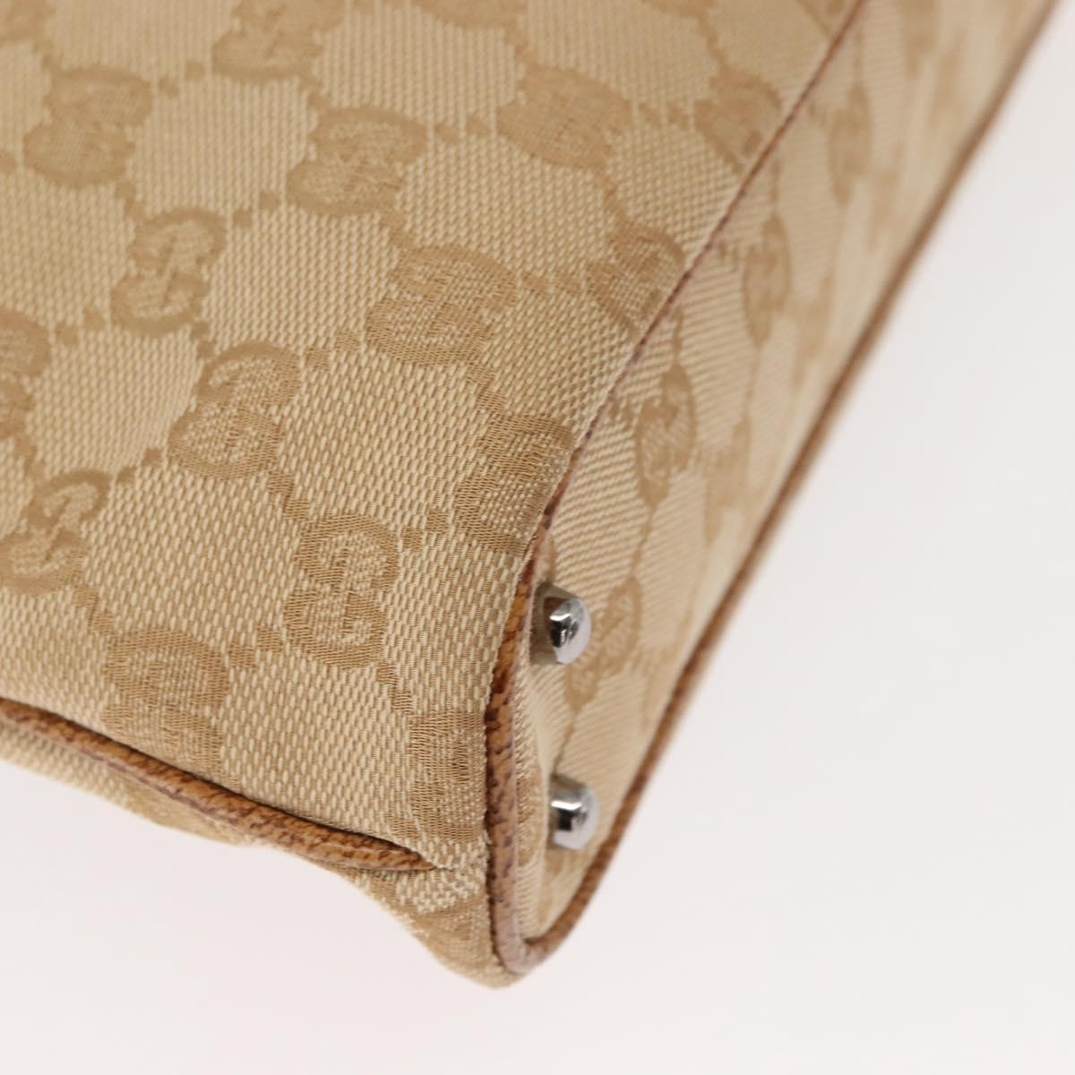 Gucci Vintage Ring Tote GG Canvas with Leather, BEIGE, CANVAS, Tote bag