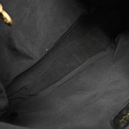 Chanel Vintage CC Resin Chain Tote Leather, BLACK, LEATHER, Tote bag