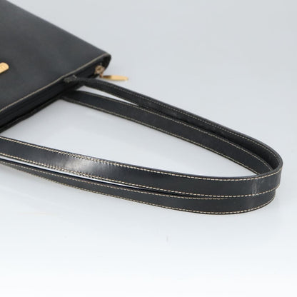 Burberry Handle Tote Leather, BLACK, LEATHER, Tote bag