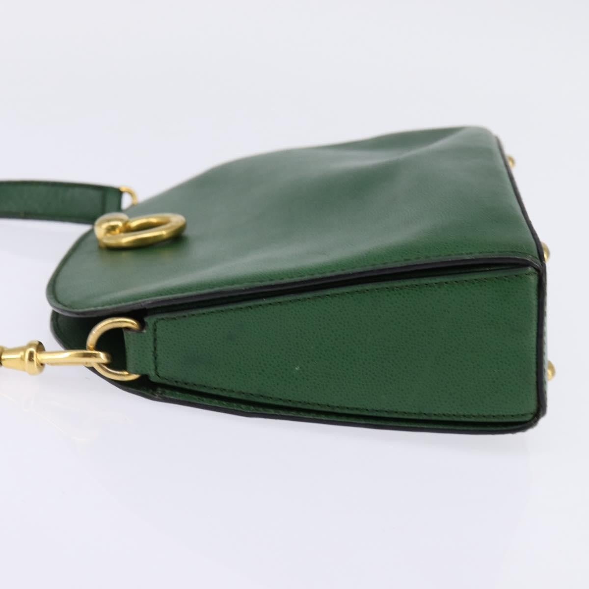 Celine Shoulder Bag Leather, GREEN, LEATHER, Shoulder bag