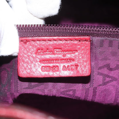 Salvatore Ferragamo Gancini handbag Leather, RED, LEATHER, Handbag