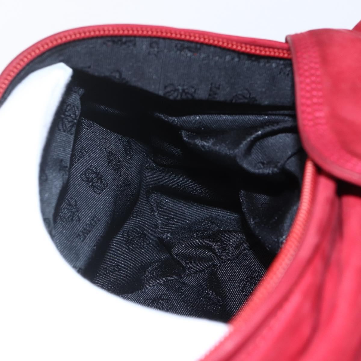 Loewe Anagram Shoulder Bag Suede, RED, SUEDE, Shoulder bag