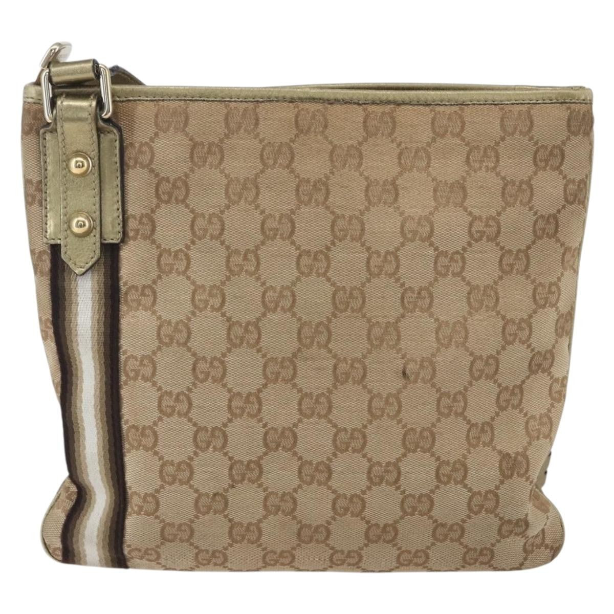 Gucci Jolicoeur Messenger Bag GG Canvas, BEIGE, CANVAS, Shoulder bag