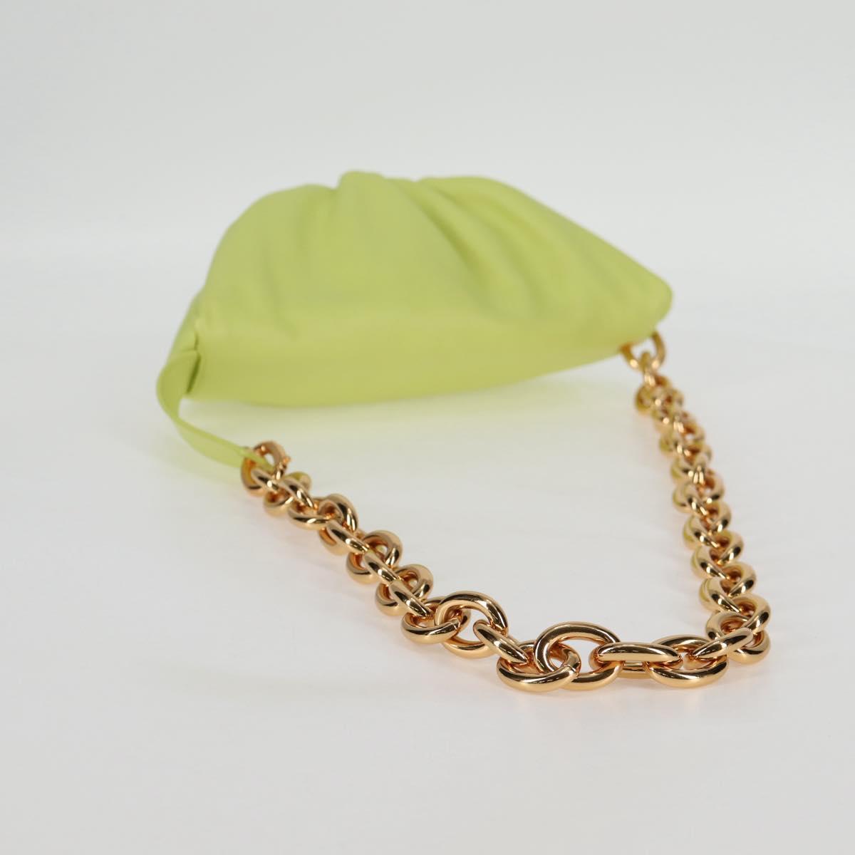 Bottega Veneta The Chain Pouch Leather, YELLOW, LEATHER, Clutche & pouche