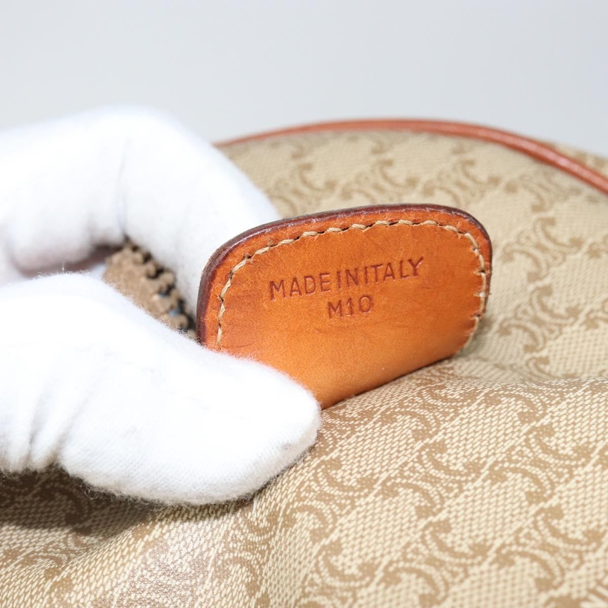 Celine Macadam Handbag Macadam with leather, BEIGE, PVC, Handbag