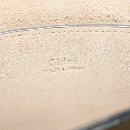 Chloe Faye Shoulder Bag Leather and Suede, Beige, Leather, Shoulder Bag