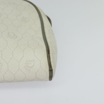 Christian Dior Vintage Honeycomb Shoulder Bag Canvas, WHITE, CANVAS, Shoulder bag