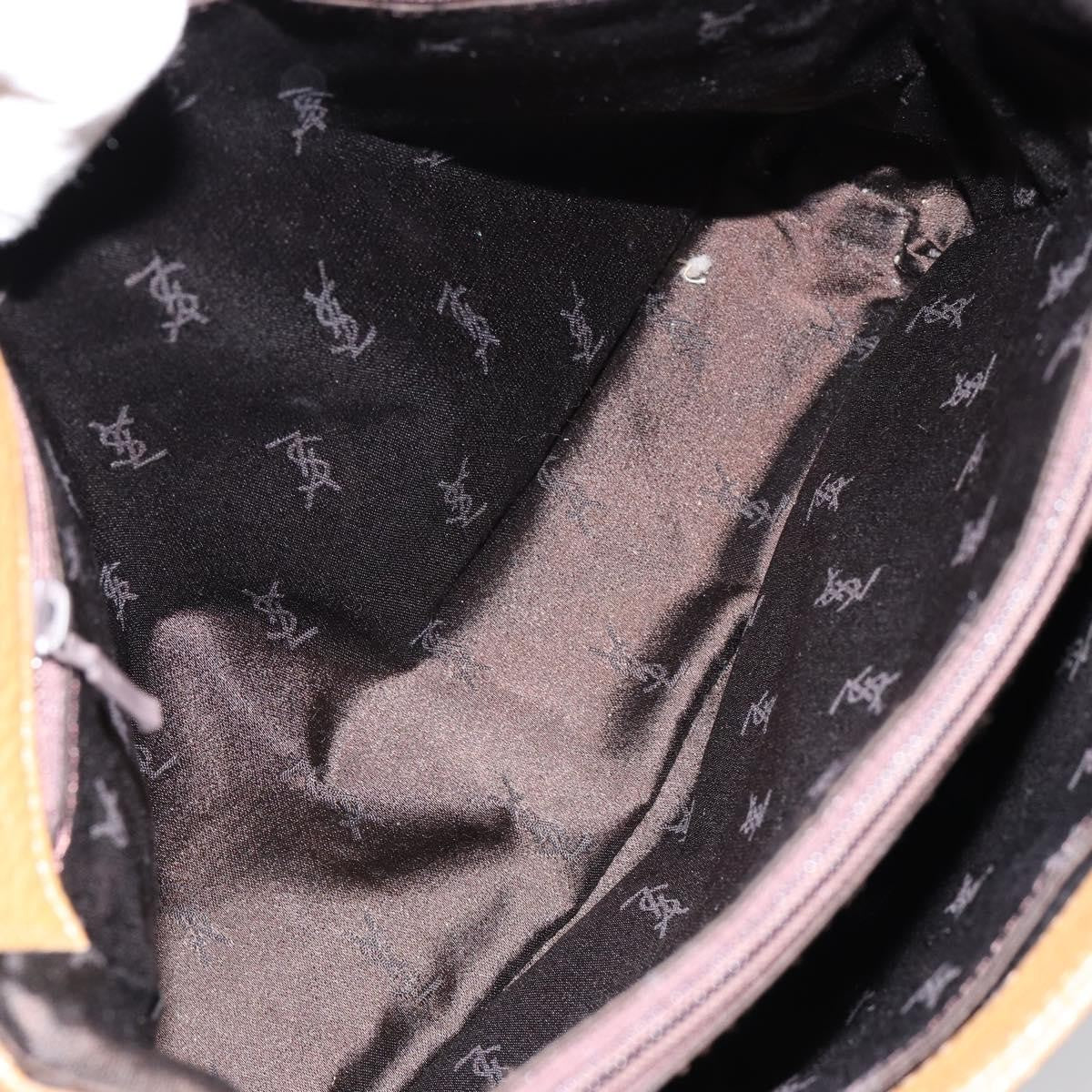 Saint Laurent Vintage Handbag Leather, BROWN, LEATHER, Handbag