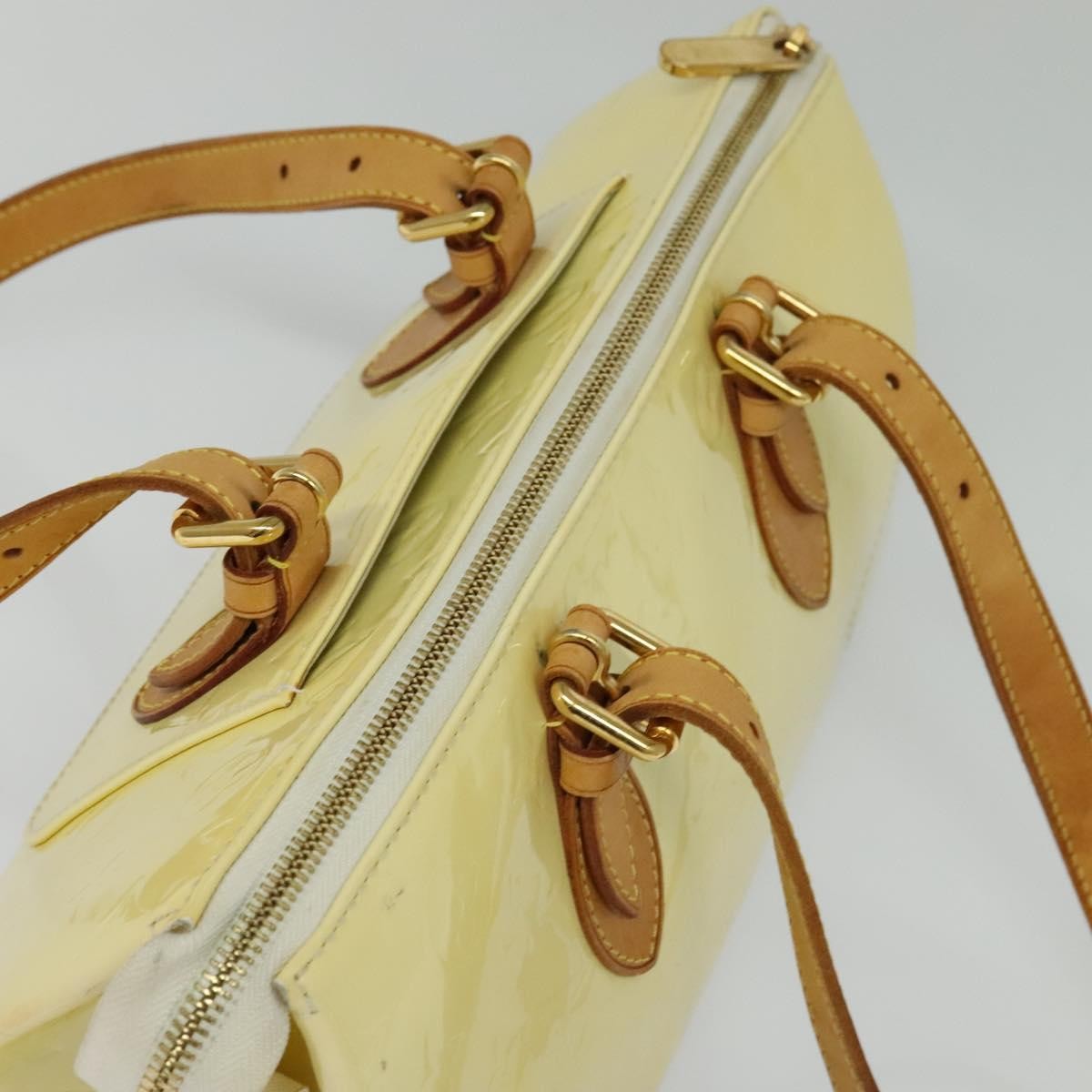 Louis Vuitton Rosewood Avenue Handbag Monogram Vernis, BEIGE, PATENT_LEATHER, Handbag