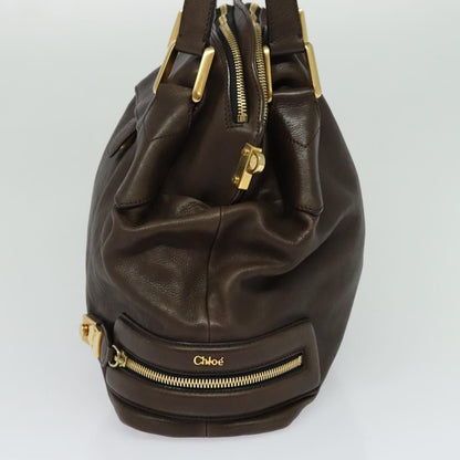 Chloe Vintage Tote bag Leather, BROWN, LEATHER, Tote bag