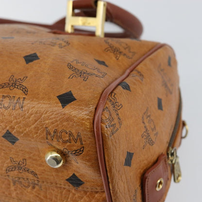 MCM Visetos logogramme Handbag Canvas and Leather, BROWN, CANVAS, Handbag