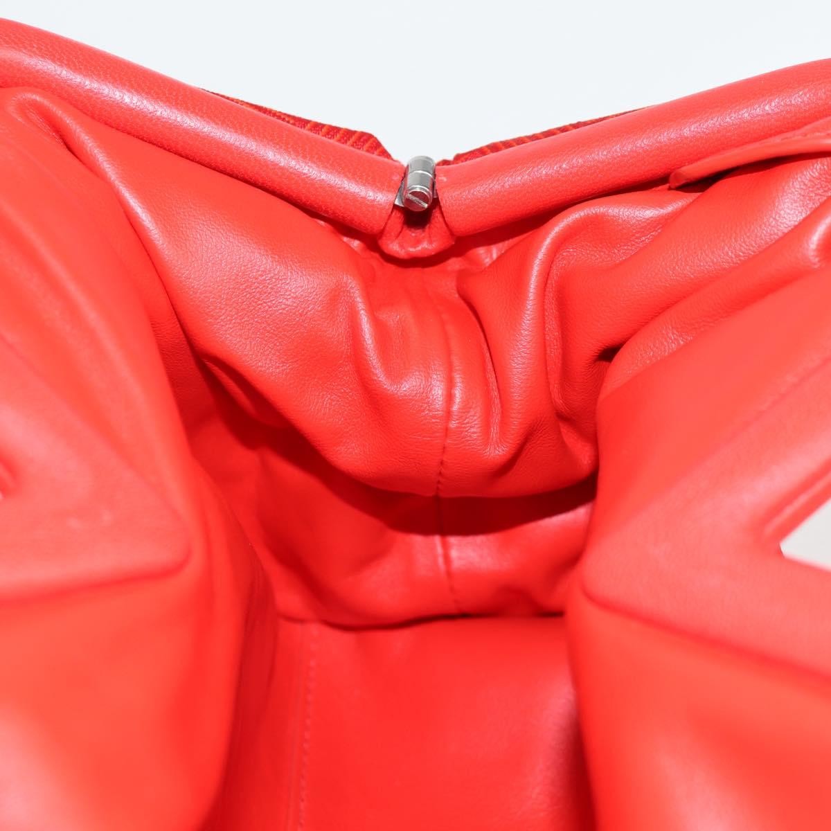 Bottega Veneta Point Shoulder Bag Chunky Knit Fabric, RED, NYLON, Shoulder bag