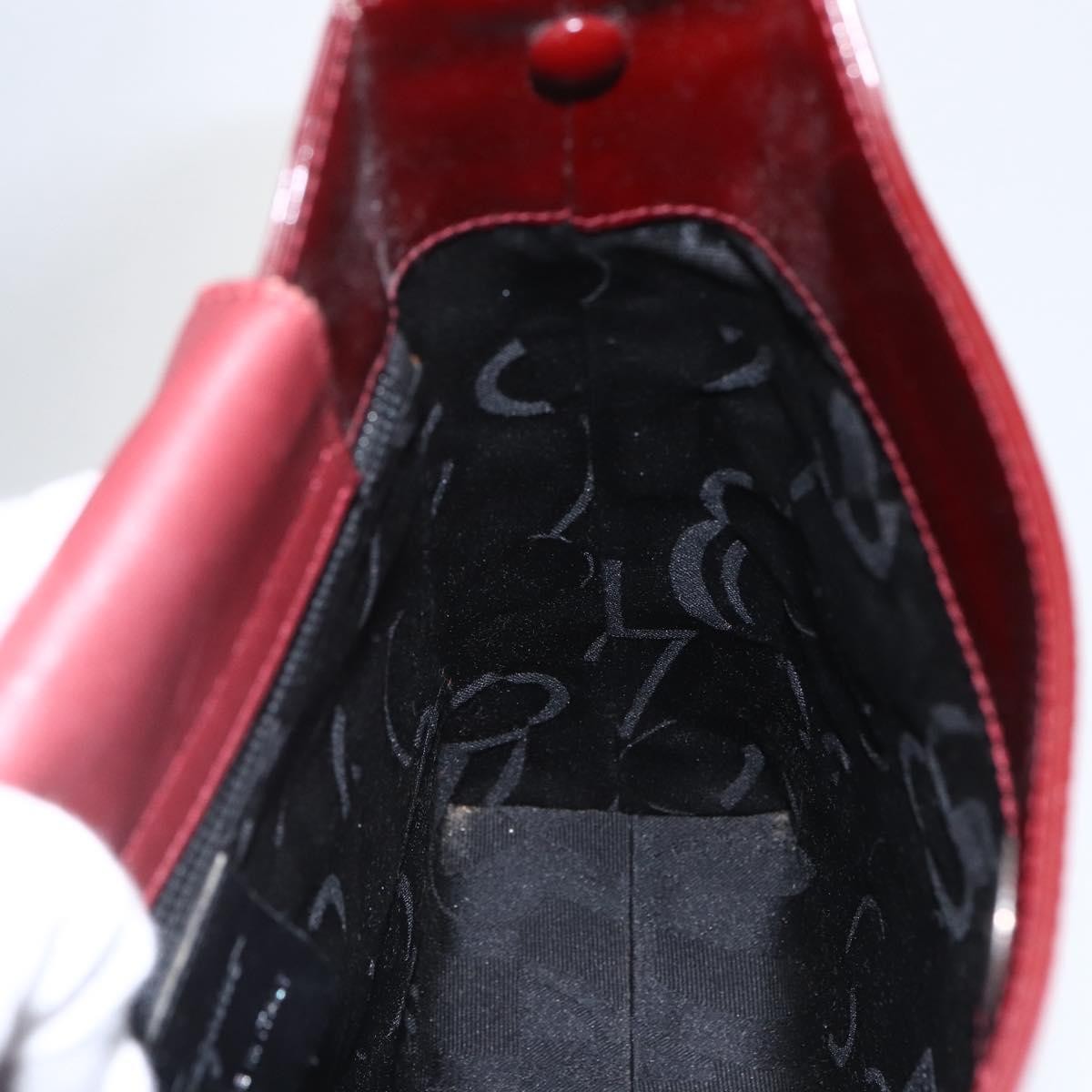 Salvatore Ferragamo Vala Shoulder Bag Patent Leather, RED, PATENT_LEATHER, Shoulder bag