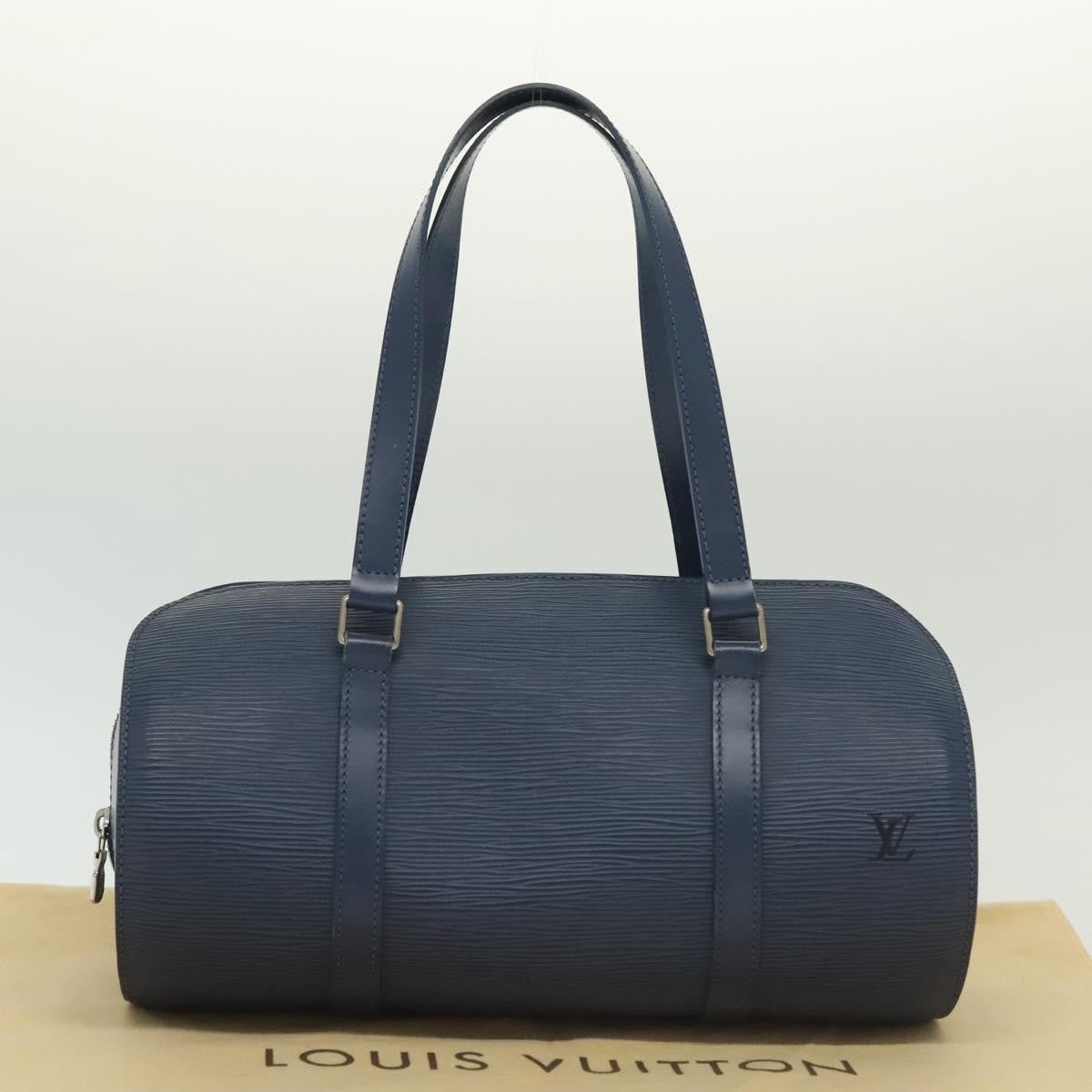 Louis Vuitton Soufflot Handbag Epi Leather, BLUE, LEATHER, Handbag