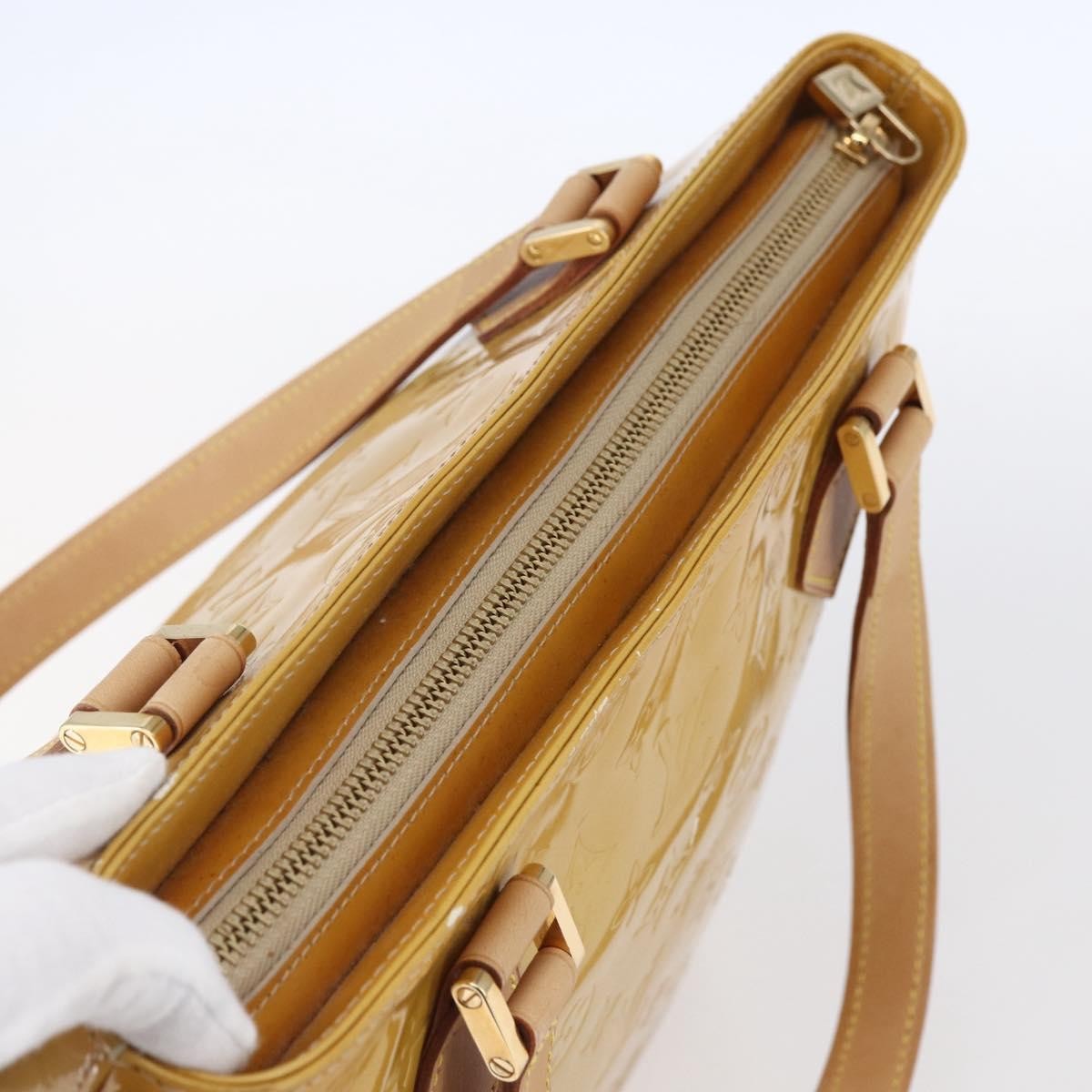 Louis Vuitton Houston Handbag Monogram Vernis, BEIGE, PATENT_LEATHER, Handbag