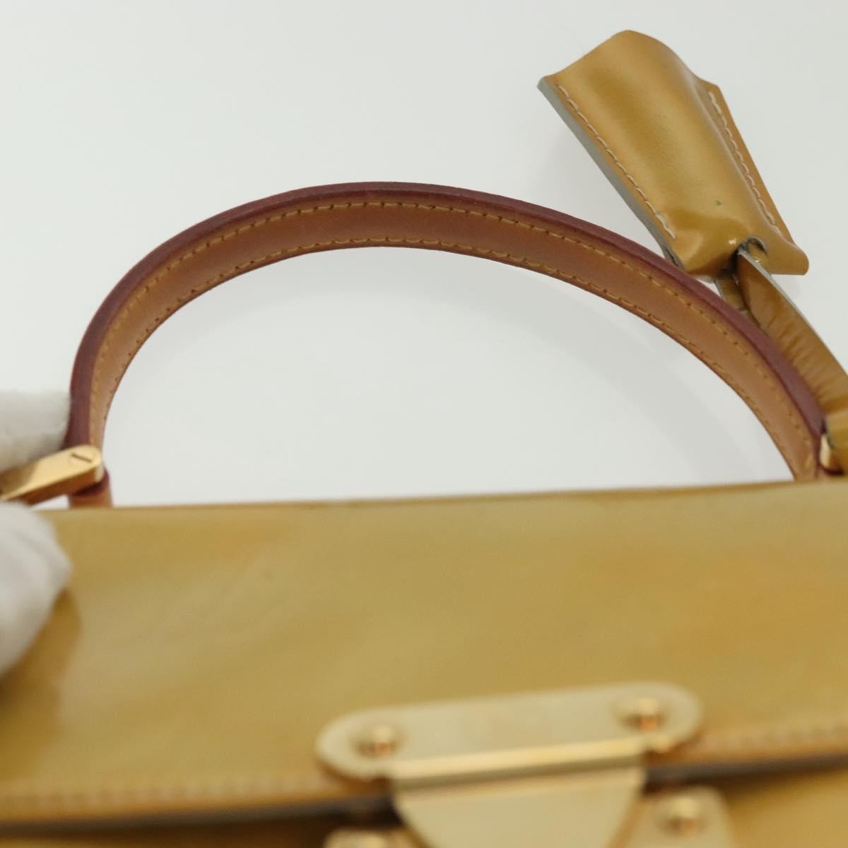 Louis Vuitton Spring Street Handbag Monogram Vernis, BEIGE, PATENT_LEATHER, Handbag