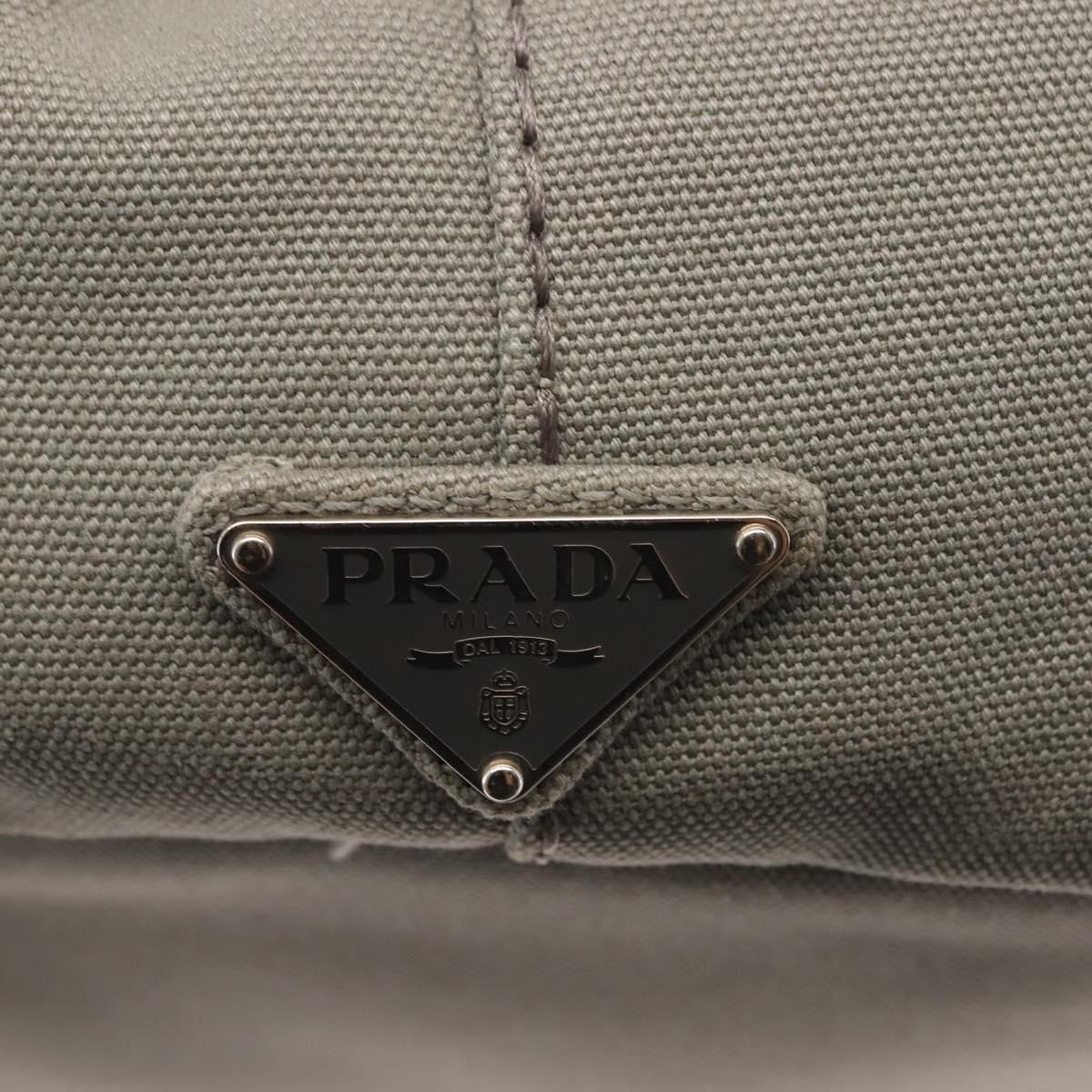 Prada Canapa Tote Canvas, GRAY, CANVAS, Tote bag