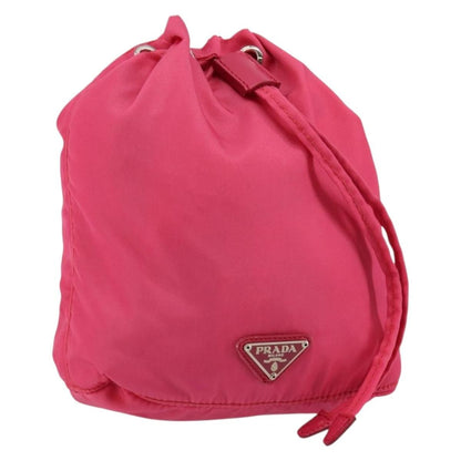 Prada Drawstring Wristlet Bucket Bag Tessuto, PINK, NYLON, Clutche & pouche