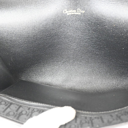 Christian Dior Vintage Chain Flap Shoulder Bag Diorissimo Canvas, BLACK, CANVAS, Shoulder bag