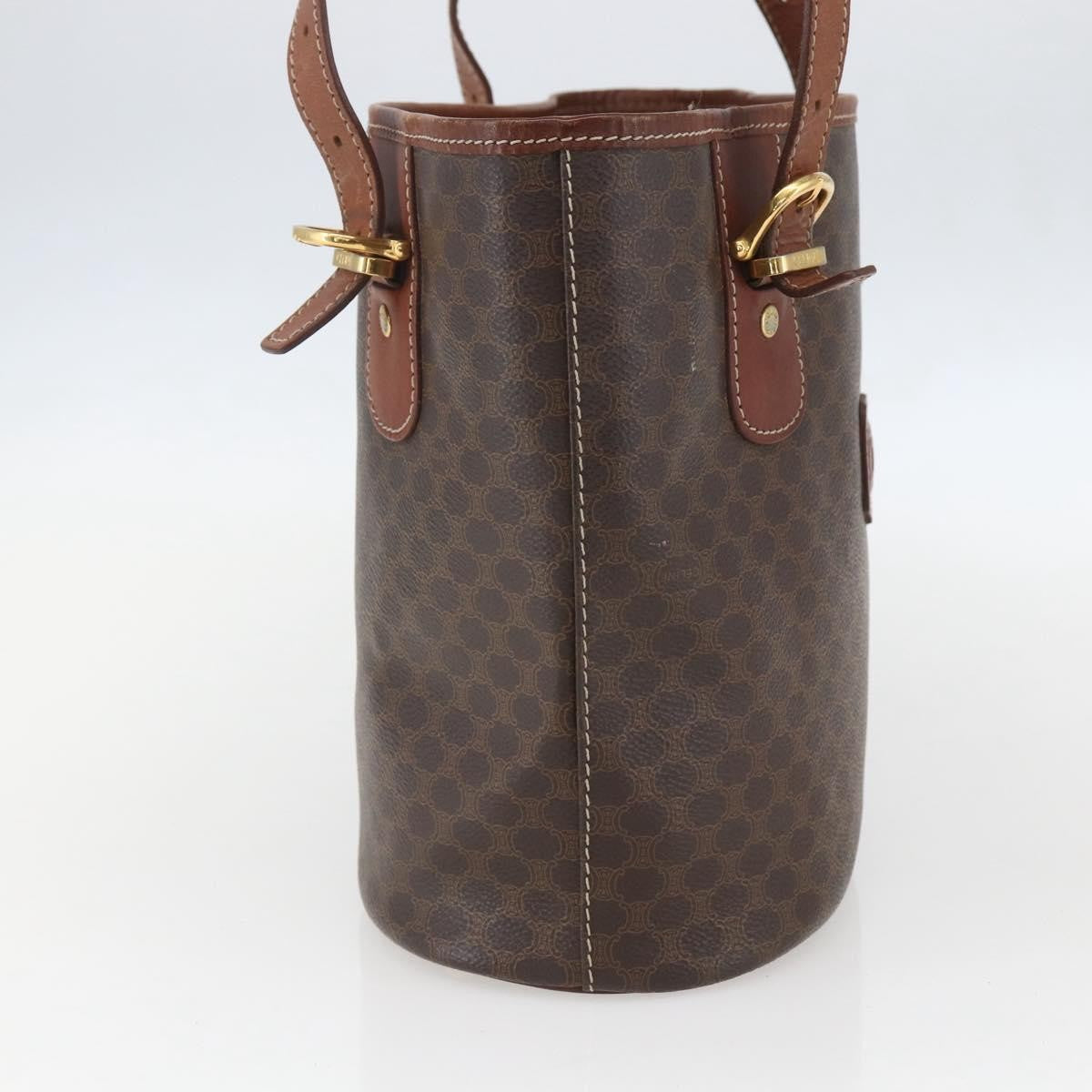 Celine Vintage Macadam Tote bag Canvas, BROWN, PVC, Tote bag