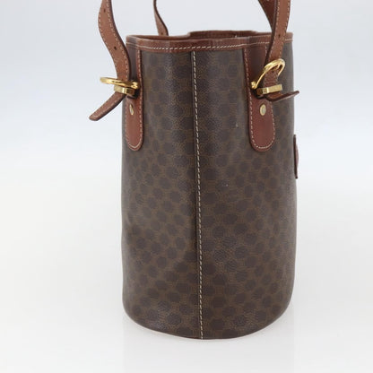 Celine Vintage Macadam Tote bag Canvas, BROWN, PVC, Tote bag