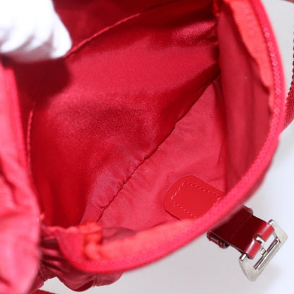 Prada Buckle Messenger Bag Tessuto, RED, NYLON, Shoulder bag
