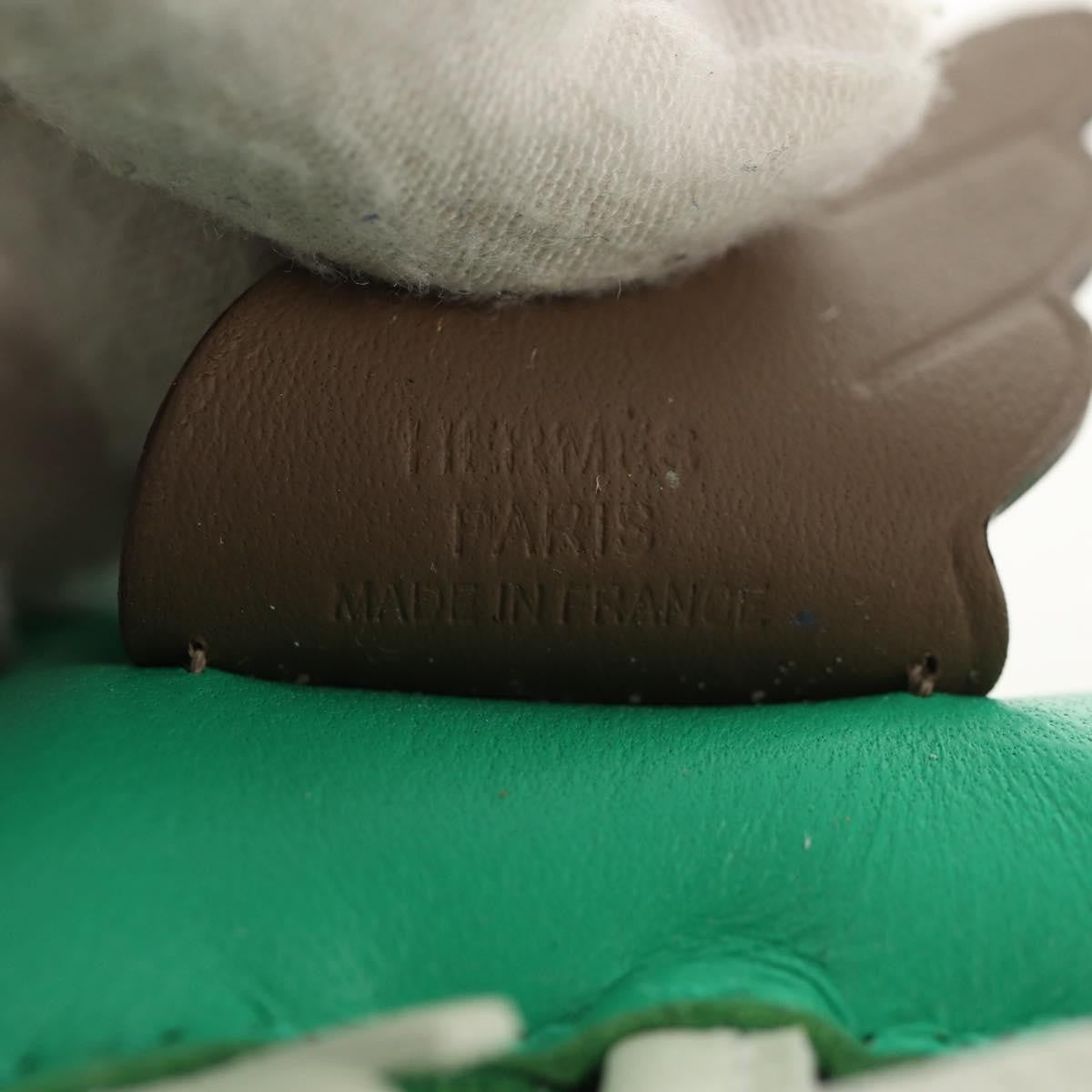 Hermes Pegase Rodeo Bag Charm Leather, GREEN, LEATHER, Charms and Keychains